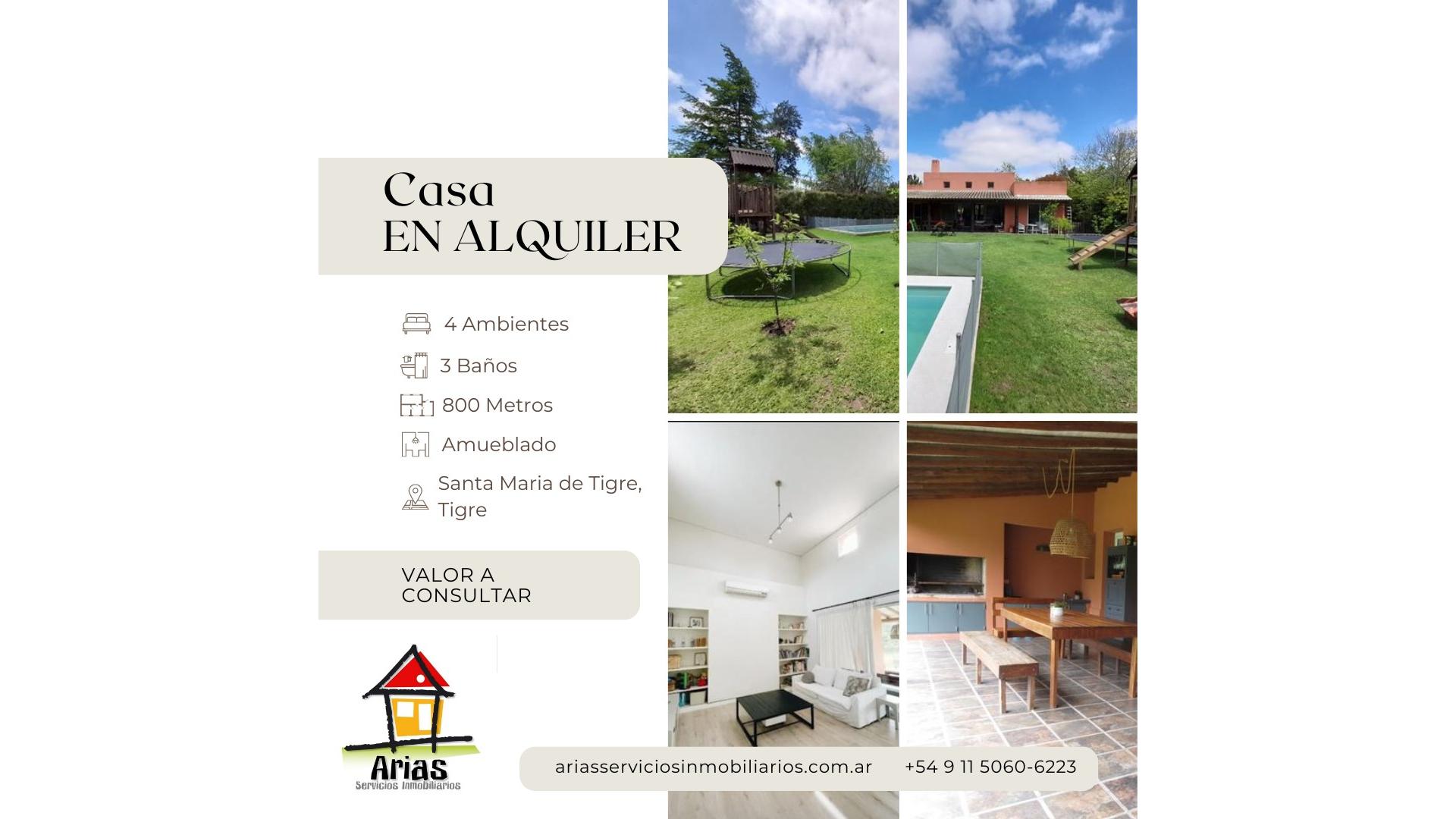 #5375270 | Alquiler Temporal | Casa | Tigre (Arias Servicios Inmobiliarios)