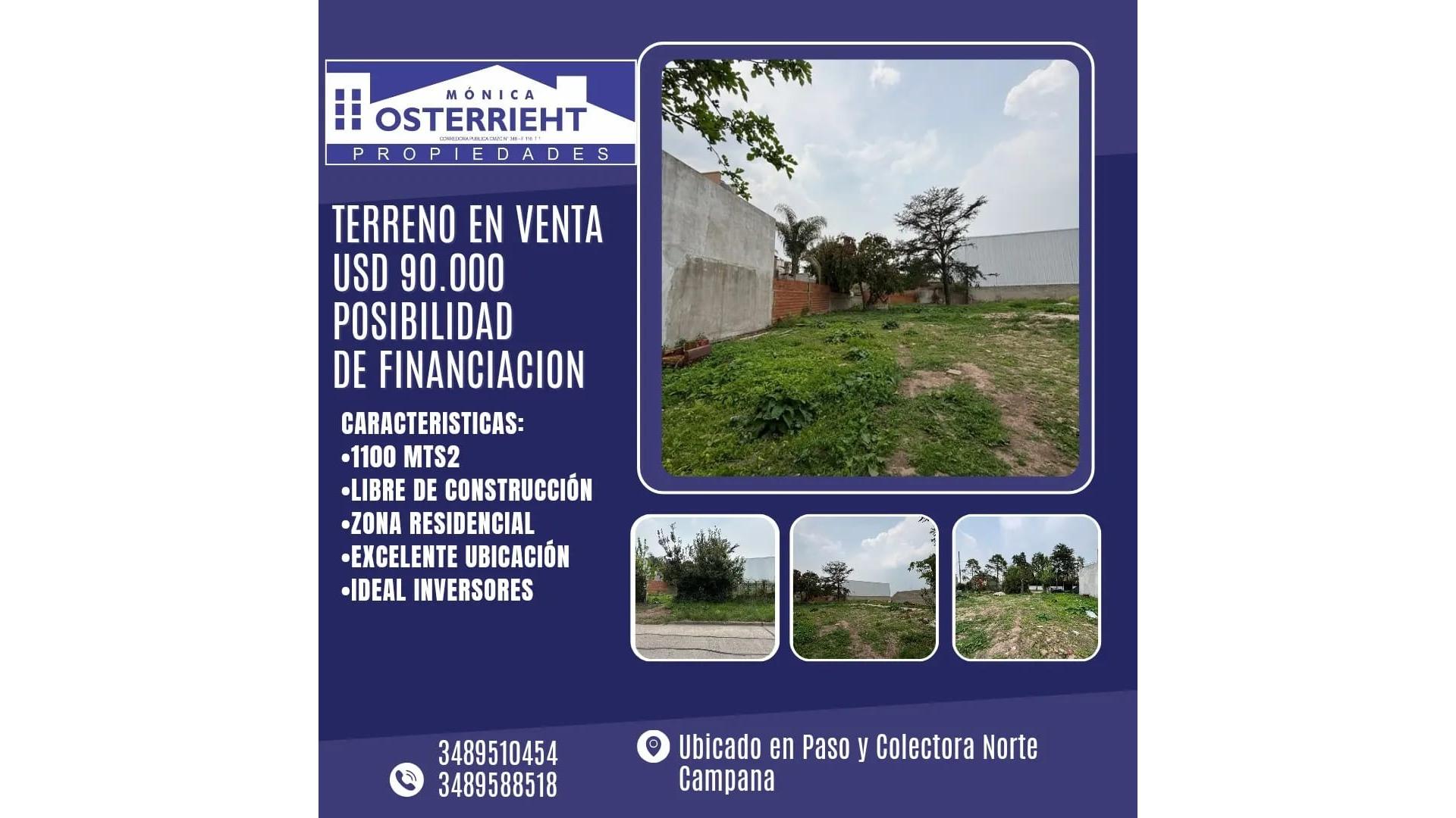 #5397146 | Venta | Lote | Campana (OSTERRIEHT PROPIEDADES)