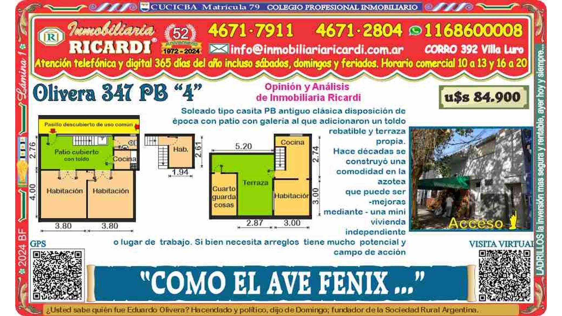 #5406631 | Venta | PH | Velez Sarsfield (Inmobiliaria Ricardi)