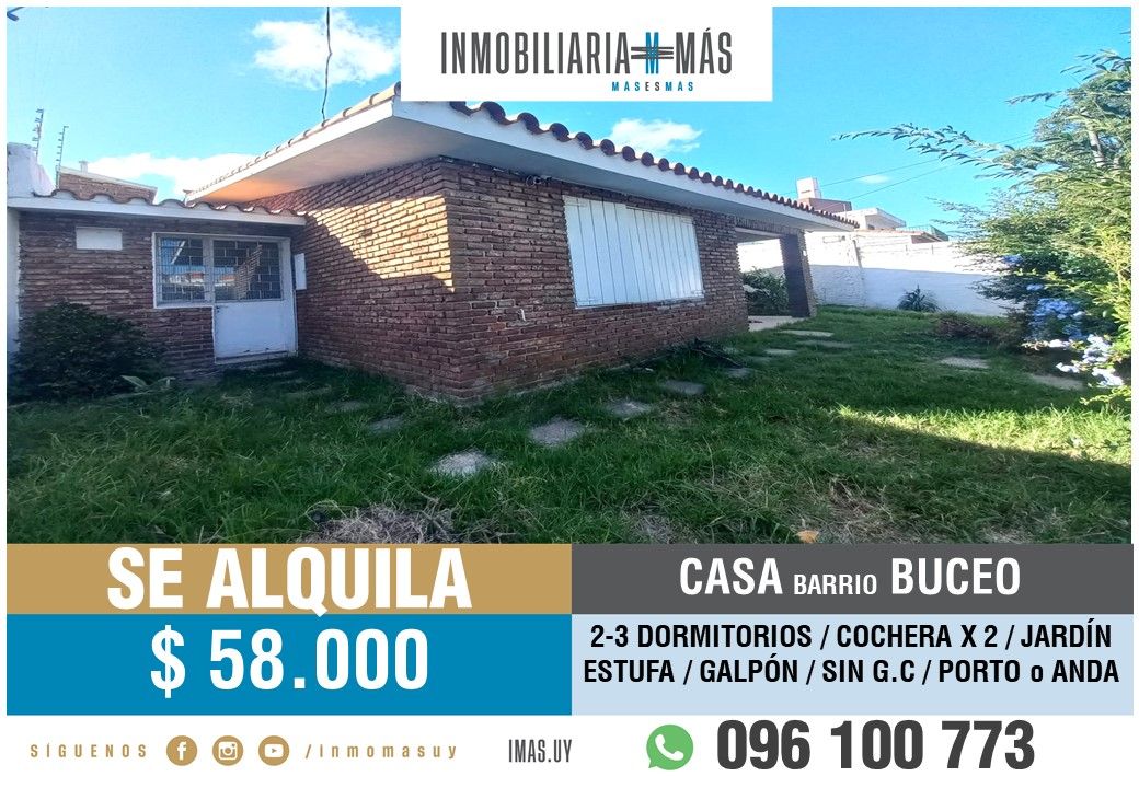 #5493174 | Alquiler | Casa | Montevideo (Inmobiliaria MAS)