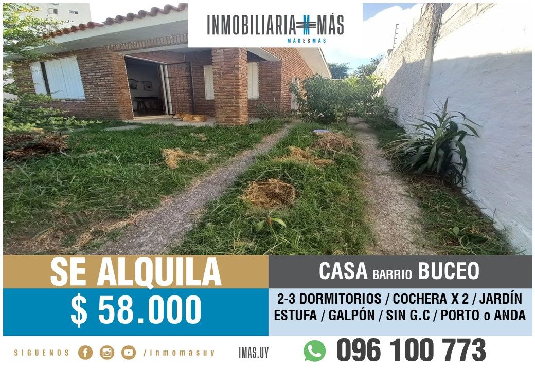 #5493175 | Alquiler | Casa | Montevideo (Inmobiliaria MAS)