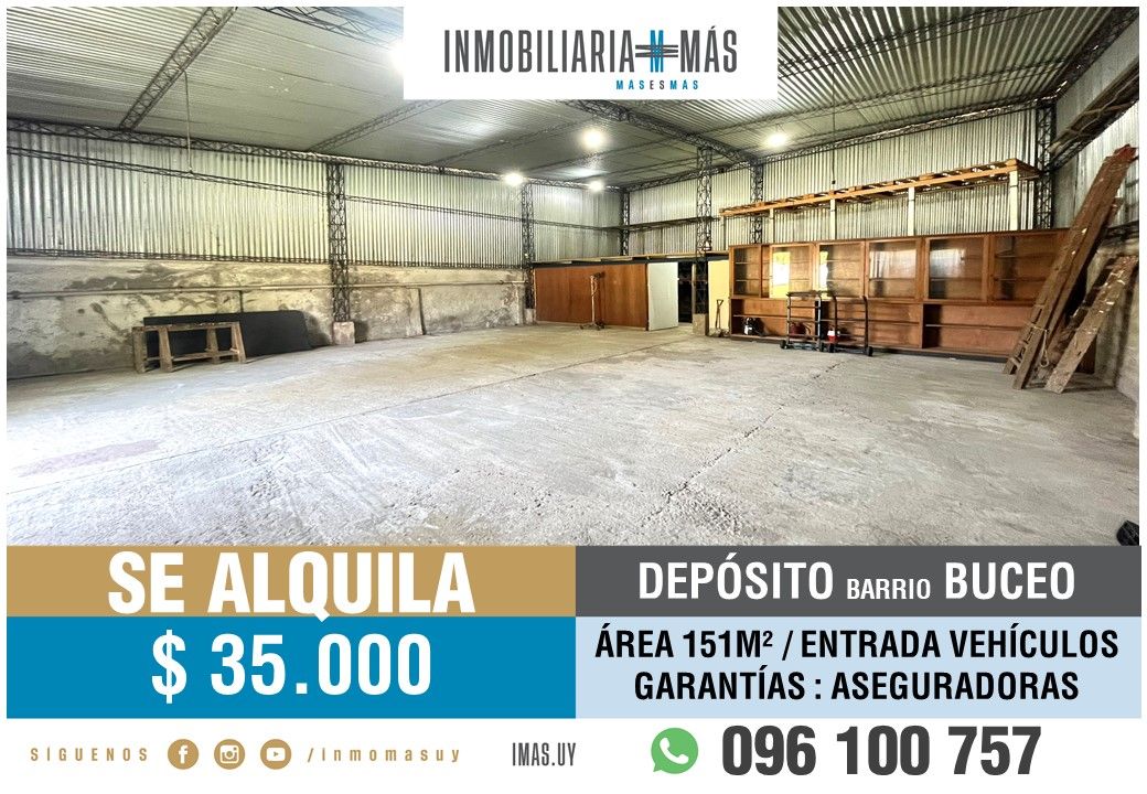 #4886664 | Alquiler | Galpón / Depósito / Bodega | Montevideo (Inmobiliaria MAS)