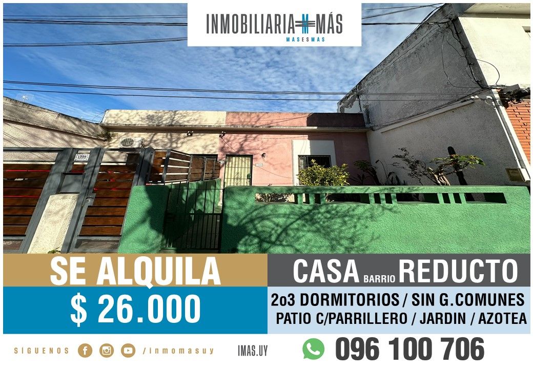 #5294980 | Alquiler | Casa | Montevideo (Inmobiliaria MAS)
