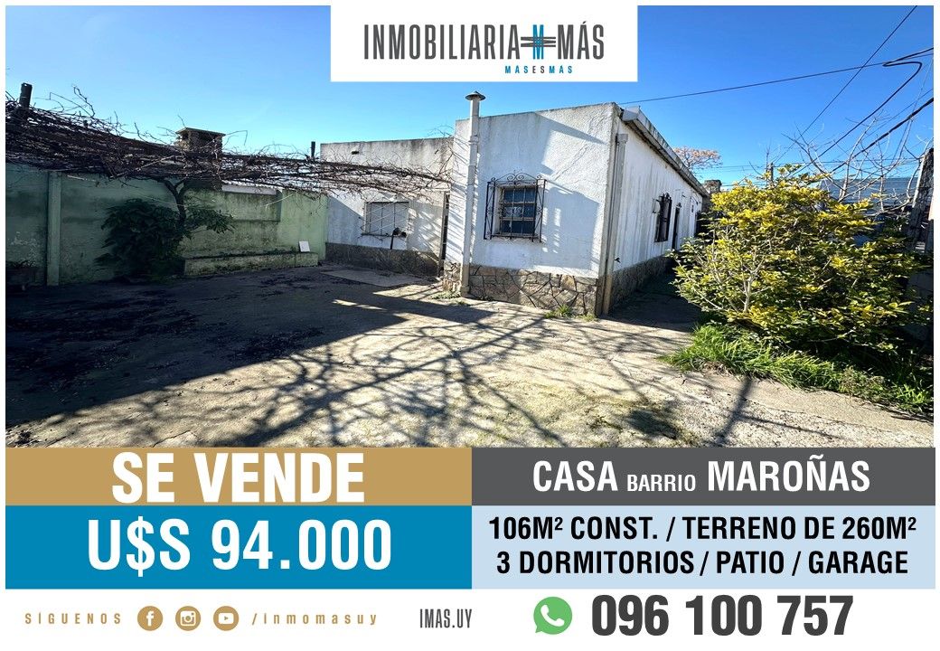 #5344091 | Venta | Casa | Montevideo (Inmobiliaria MAS)