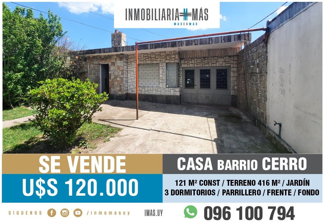 #5417555 | Venta | Casa | Montevideo (Inmobiliaria MAS)