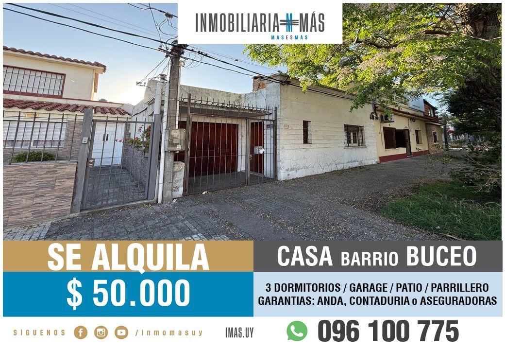 #5419896 | Alquiler | Casa | Montevideo (Inmobiliaria MAS)