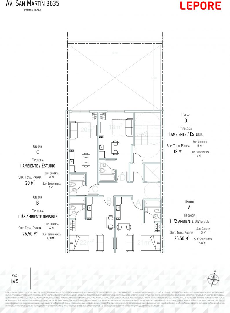 #5379722 | Venta | Departamento | Paternal (LEPORE PROPIEDADES)