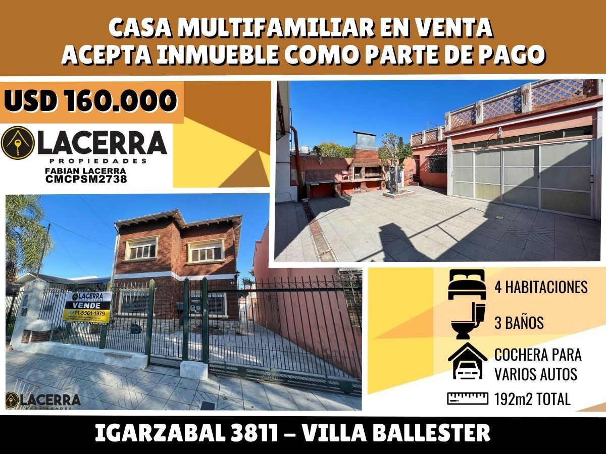 #4005168 | Venta | Casa | Villa Ballester (Lacerra Propiedades)